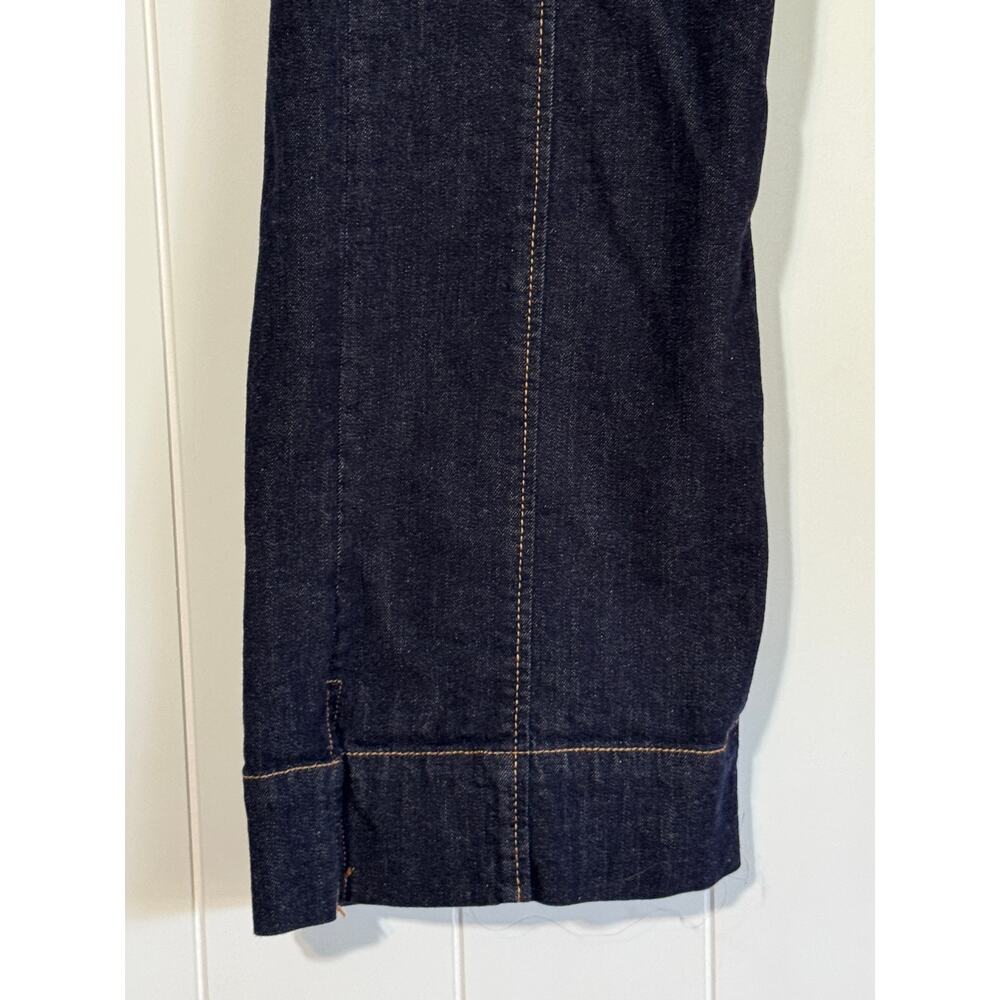 Dear John High Rise Wide Leg Cropped Jeans Dark Wash Button Fly Women's 26 - Picture 5 of 11